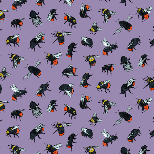 Nature animal insect repeat tile pattern bee honey beetle