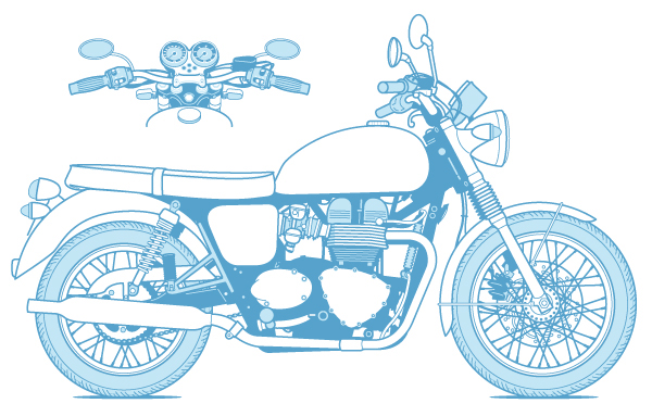 motorcycle engine Technology mechanical transportation Motor handlebars technical drawing