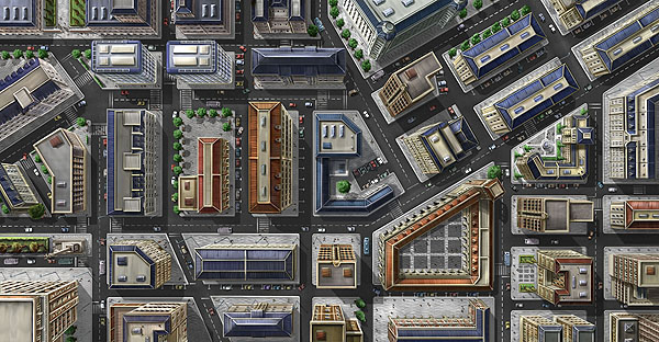 game  BoardGame  angel  city  Map  plan  aerial view  Buildings