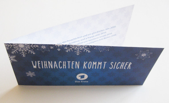 Das Erste Weihnachten manual graphicdesign designmanual postkarte Postkarten Design Weihnachten im TV тв