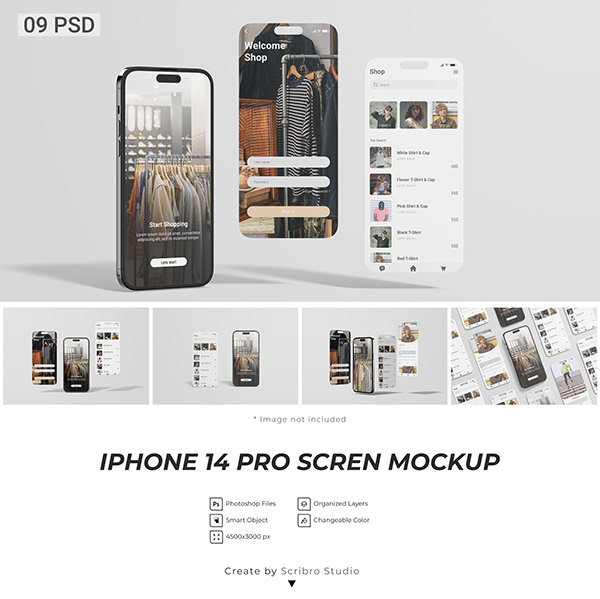 Phone 14 Pro Screen Mockup