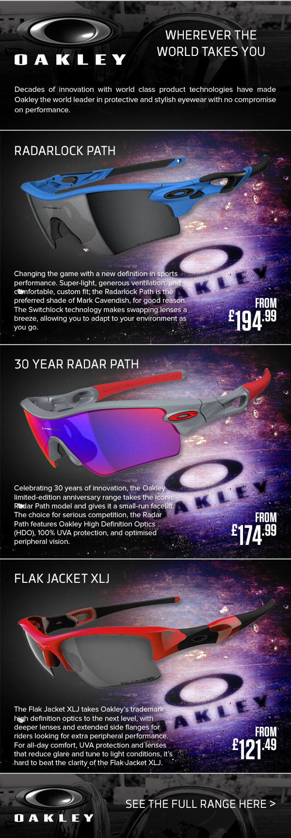 oakley Sunglasses Email newsletter Cycling
