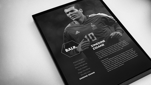 Balr Clothing brand amsterdam football soccer beckham Zidane legends luxury shirts identity ronaldinho black White