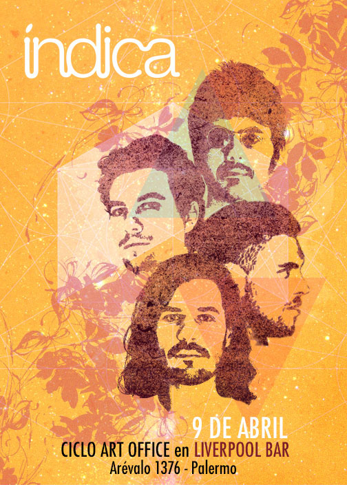 indica psychedellic band virgen de electrones octonírico Liebe Rubén Farzati david vera collage flyers music flyers concerts live music poster
