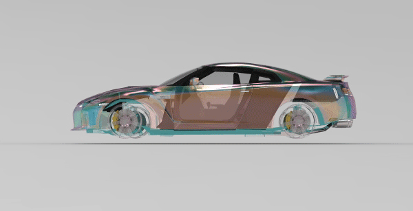 car Nissan gt-r 3D model Render