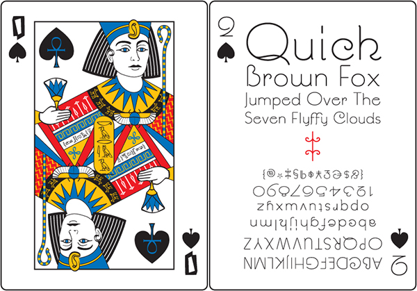 Playing Cards Type Specimen fonts type