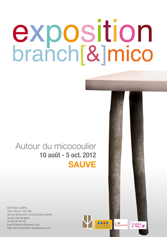 posters Exhibition  Sauve Fourche Micocoulier Competition colors innovation Hackberry france objects colored graphic Branch&Mico stickers Conservatoire Camargue motifs