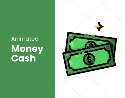 animation  green cash sparkle money movement transaction wealth currency finance
