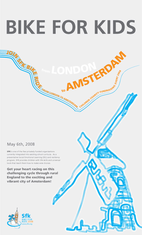 logo identity bike ride non-profit European Design poster graphic design  London amsterdam Rachel Rozen