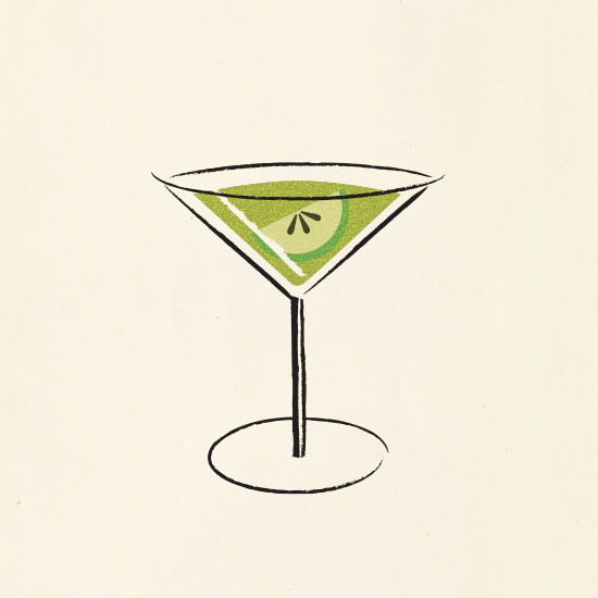 cocktails Vector Illustration mid-century modern Retro