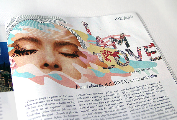 vesna pesic becha editorial deign collage Elle magazine open sky playboy