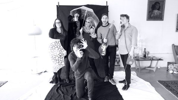 music video 60s black & white mod art blowup nipple warehouse Umbrella