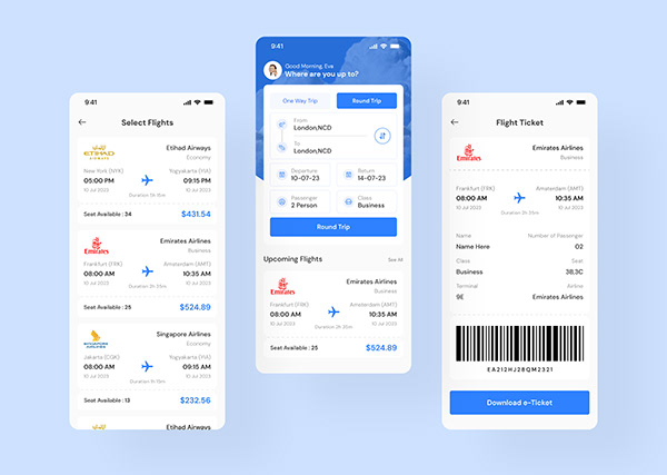 Flight Booking App UI/UX Design