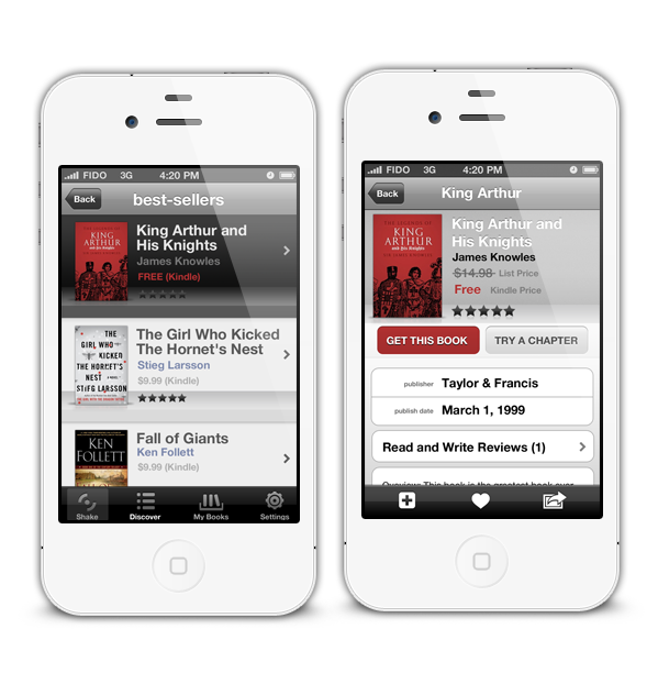 product recommendatino  iphone Website facebook app book books Shelf social kibboko