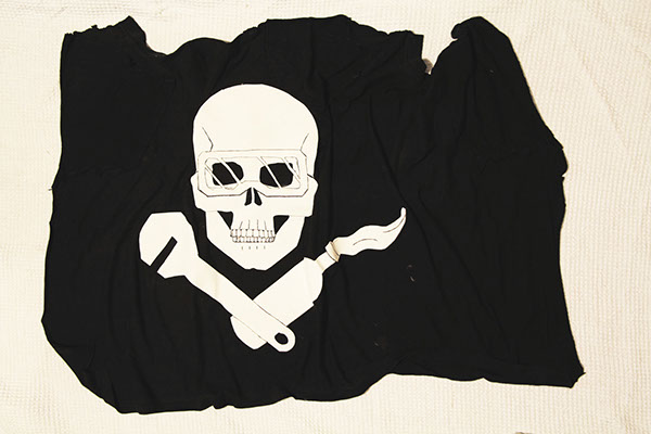 pirate pirate flag flag fabric stencil bone stopmotion