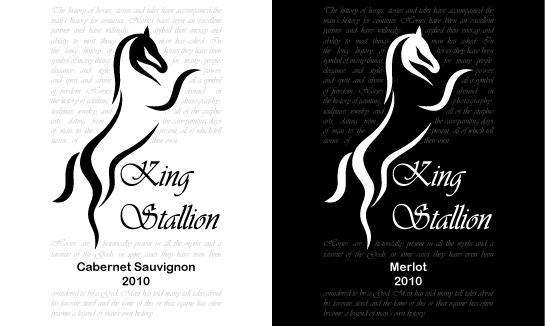 wine  stallion  label stallion Label