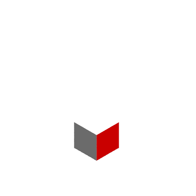 animated 3D art logo design jg initials motion gif modern Style red white gray Soviet MICA Isometric