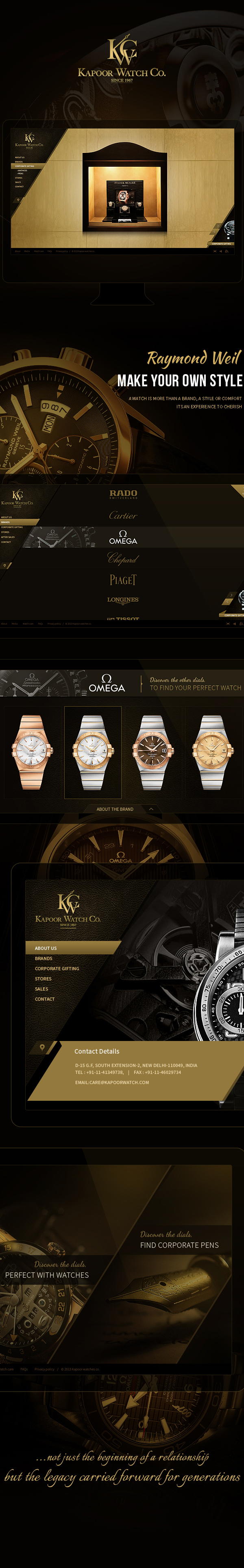 Watches kapoor Omega rolex RADO interactive Delhi India luxury human interaction priceless free psd Web design