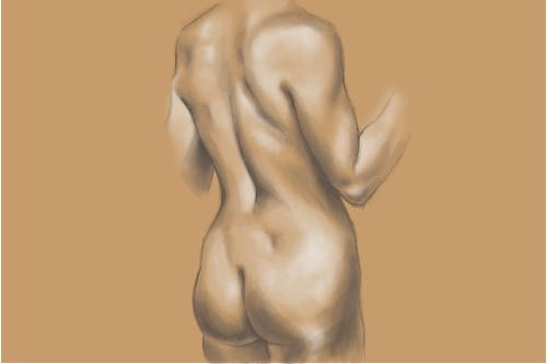 digital painting   anatomy Realism figure Drawing  ILLUSTRATION 