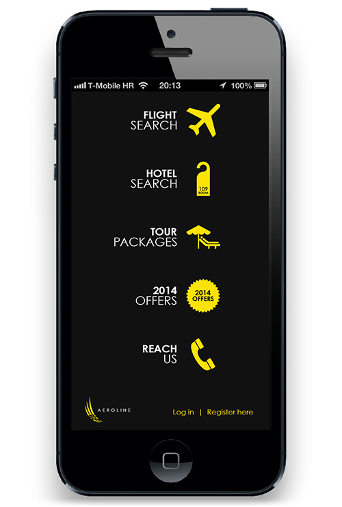 Mobile app online flight booking