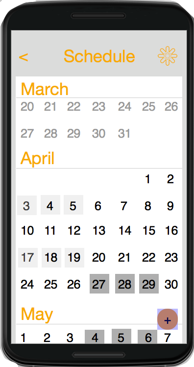 scheduling android two users