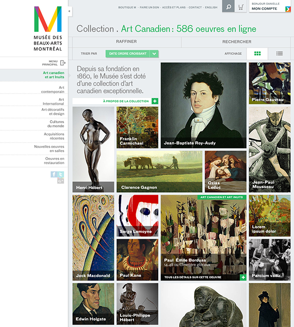 art museum Webdesign