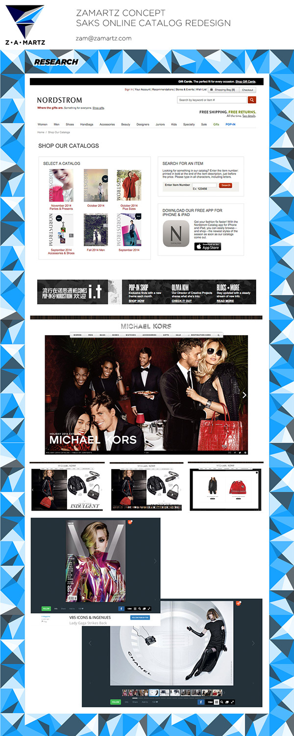 Retail magazine Ecommerce UI ux catalog Shopping interaction