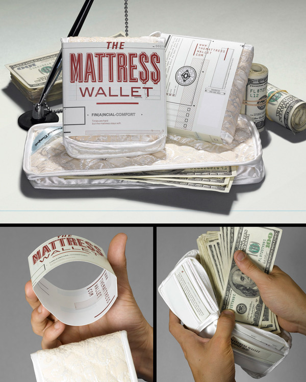 product development graphics design concept product economy funny Fun mattress wallet