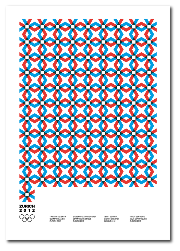 Olympic Games 2012 Zurich Switzerland helvetica george strouzas strouzas modern modernism grid systems akto athens clarity Poster Design poster logo Logotype universal unity freedom no racism CMYK 70 100 Greece josef muller brockmann