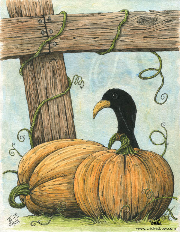 crows pumpkins Halloween scarecrow