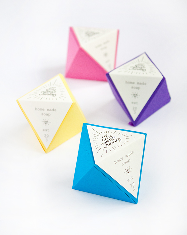 packaging design soap artisan home made diamond  Junkies Colourful  colorful