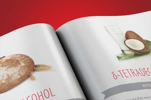 science flavor Fragrance app iPad brochure chemistry