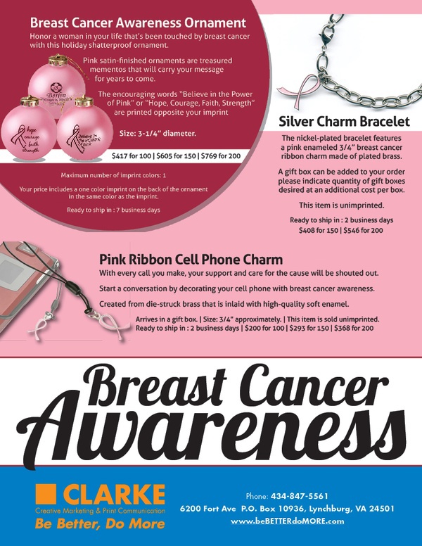 promo item breast cancer awareness