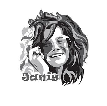 janis joplin Janis color theory ILLUSTRATION  graphic design  Hero Portrait portrait