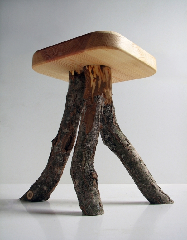 wood branch Plum pine art eco ecological Nature sculpture handmade