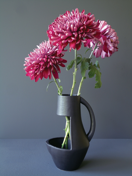 accessoires Vase Flowers simplicity functional tableware black White matt glaze