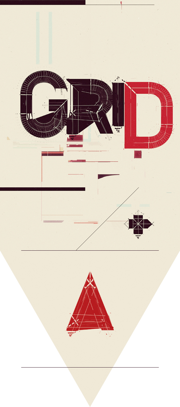 deconstruct type print grid poster