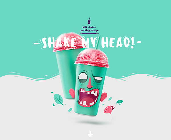 Shake my head - the milk shakes packing design