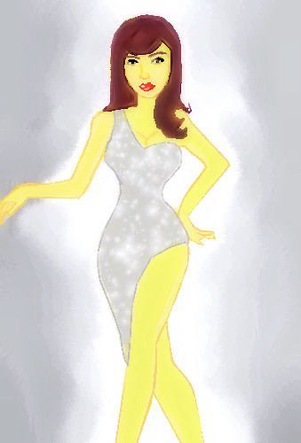 woman girl dress shimmer gown beauty