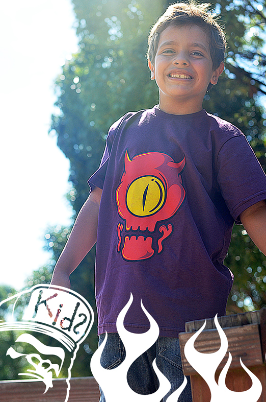 tee camiseta kids apparel vampire devil