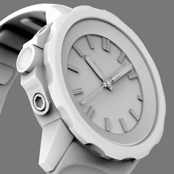 3D modeling rendering Advertising  keyshot polygon watch luxury