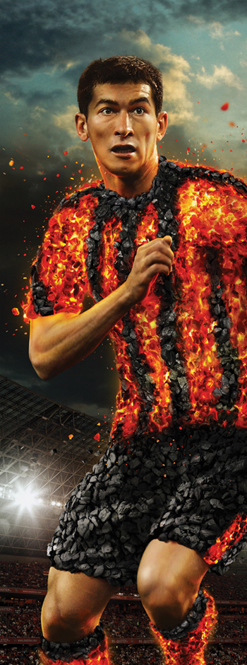 Adobe Portfolio football soccer FC Shakhtar coal fire