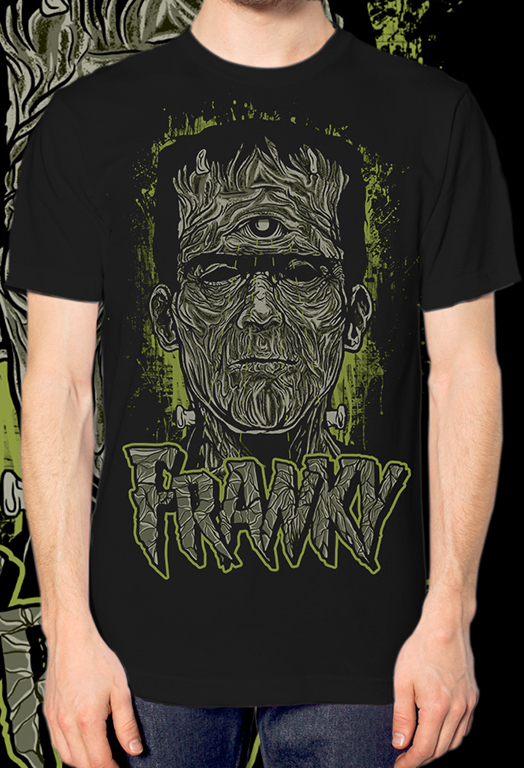 Frankinstain monster mountro Terror horror t-shirt