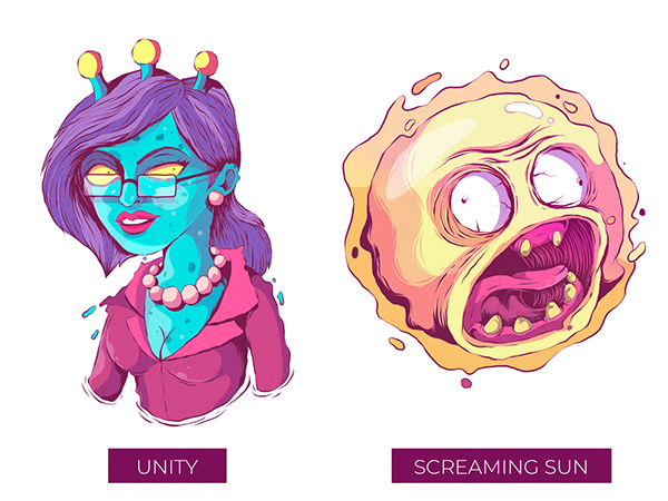 Rick and Morty Character Illustrations