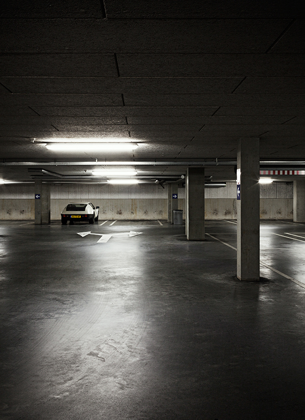 vintage car classic car car symmetry concrete Parking Garage