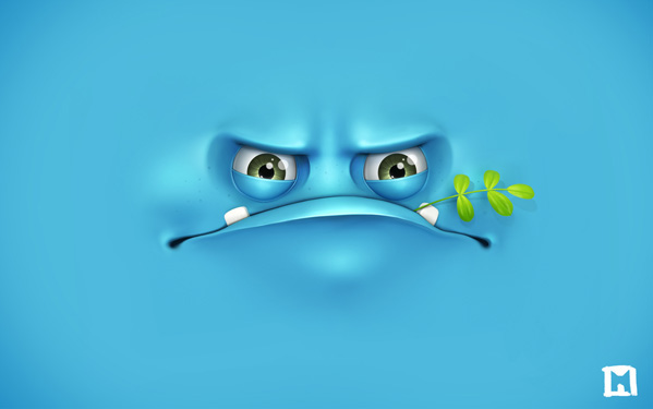 Grumpy Face Wallpaper by Melaamory - Funny Face Wallpaper
