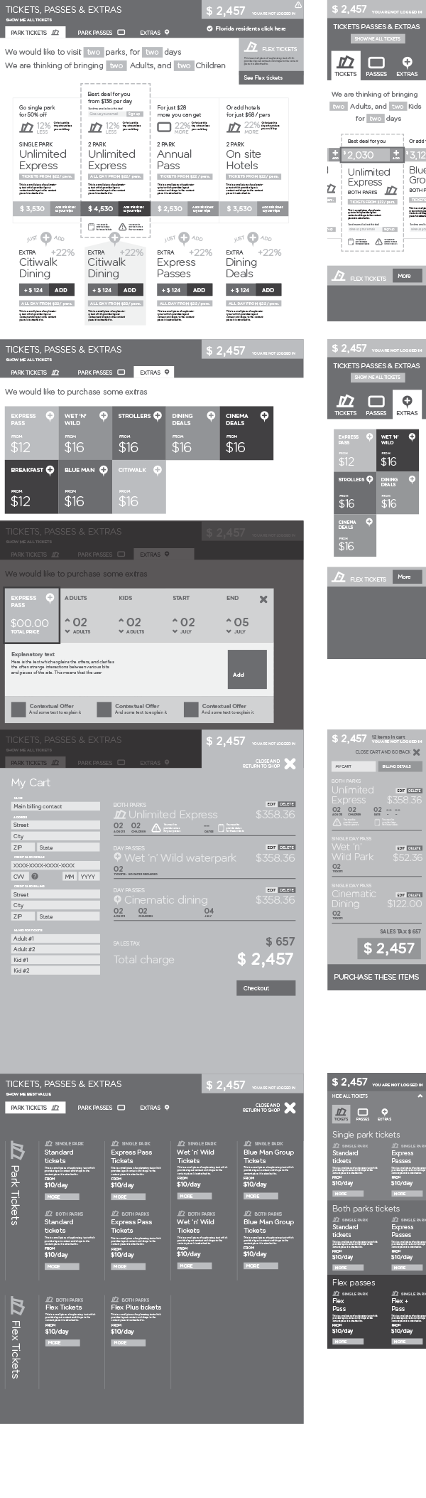 Adobe Portfolio ecommmerce ticketing Service planning
