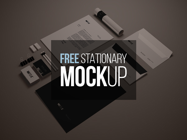 psd Mockup stationary brand envelope folder business card folderpackage free download