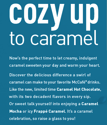 mcdonald's Retail copy caramel Food  quick serve