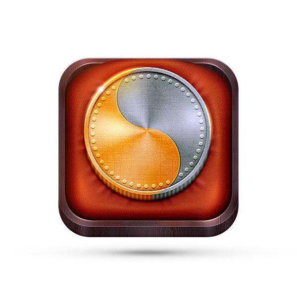 Icon ios apple coin metal wood Poker auction hammer iOS icon app app icon